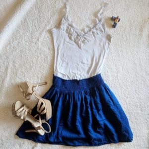 Old Navy Blue Smocked Skirt